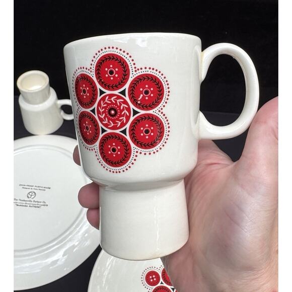 STEUBENVILLE POTTERY PARTIO-WARE DESIGNER: IRENE PASINKSI BANDANA Pattern -OS5 - Picture 10 of 12